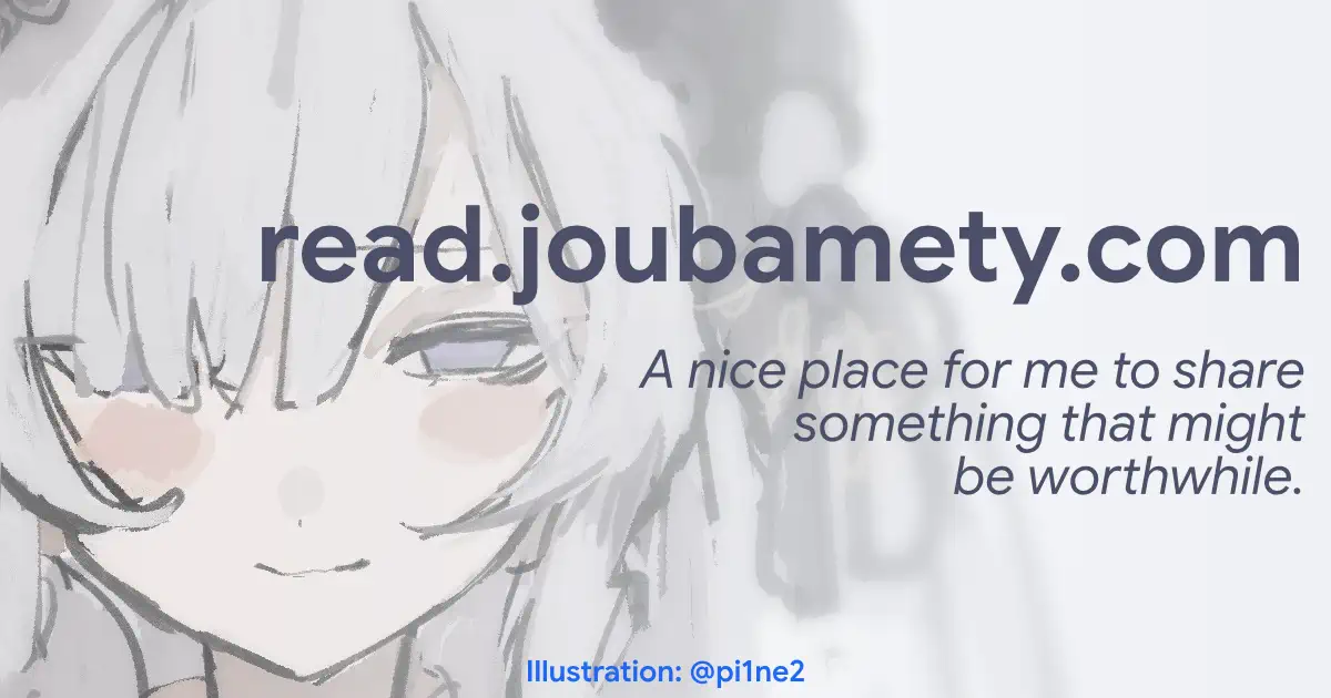 Banner of website of JoubaMety's Notes